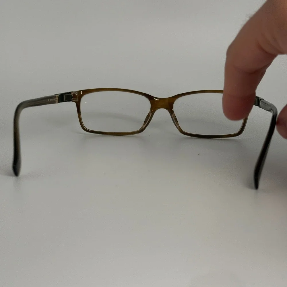 Giorgio Armani GA 513 NKE Brown Rectangle‎ Eyeglasses Frames 140 Made in Italy